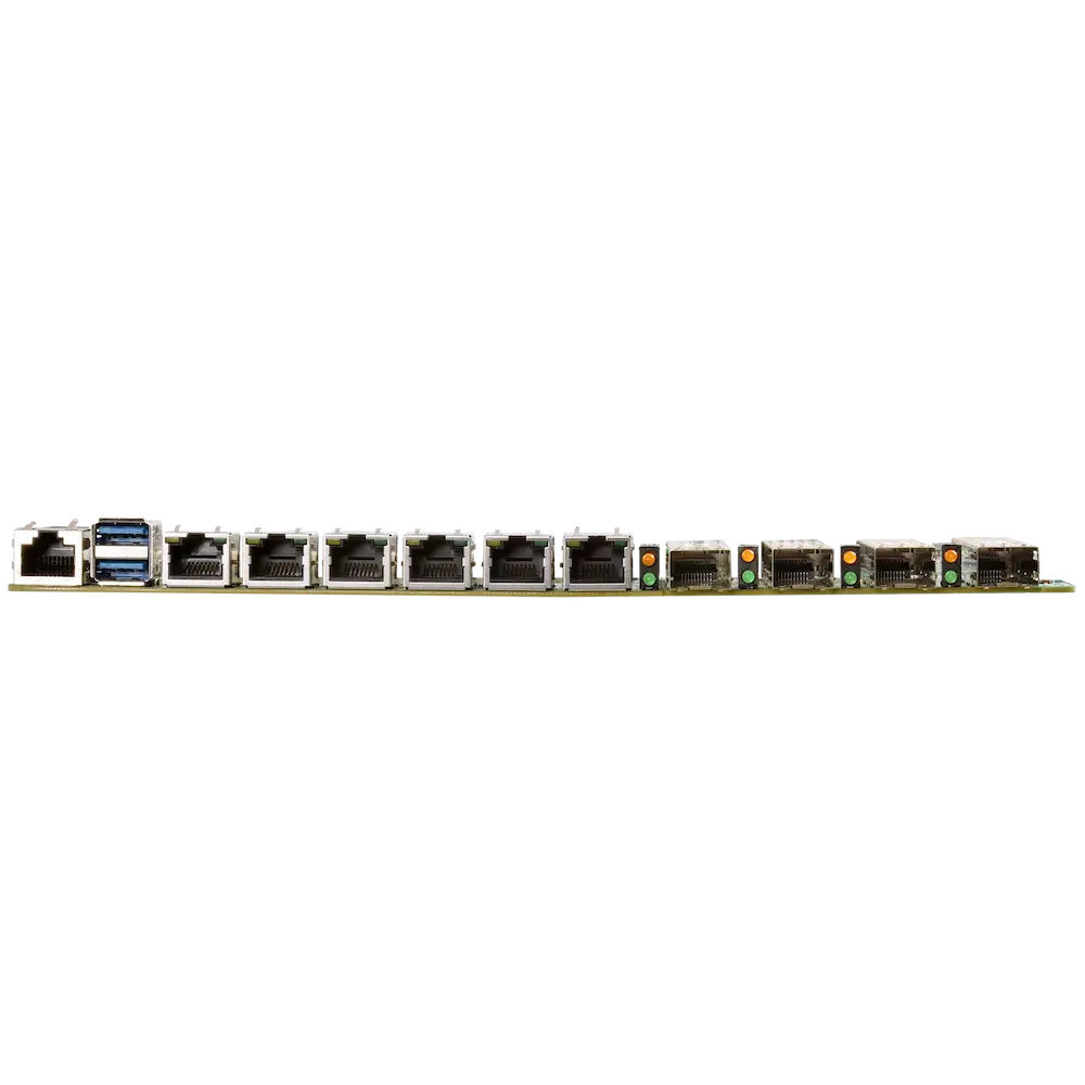 F6410 - 1U Rack-mounted Server Equipped with 6 x 2.5G RJ45 Network Ports and 4 x 10G SFP+ Ports with Intel X710 Chips