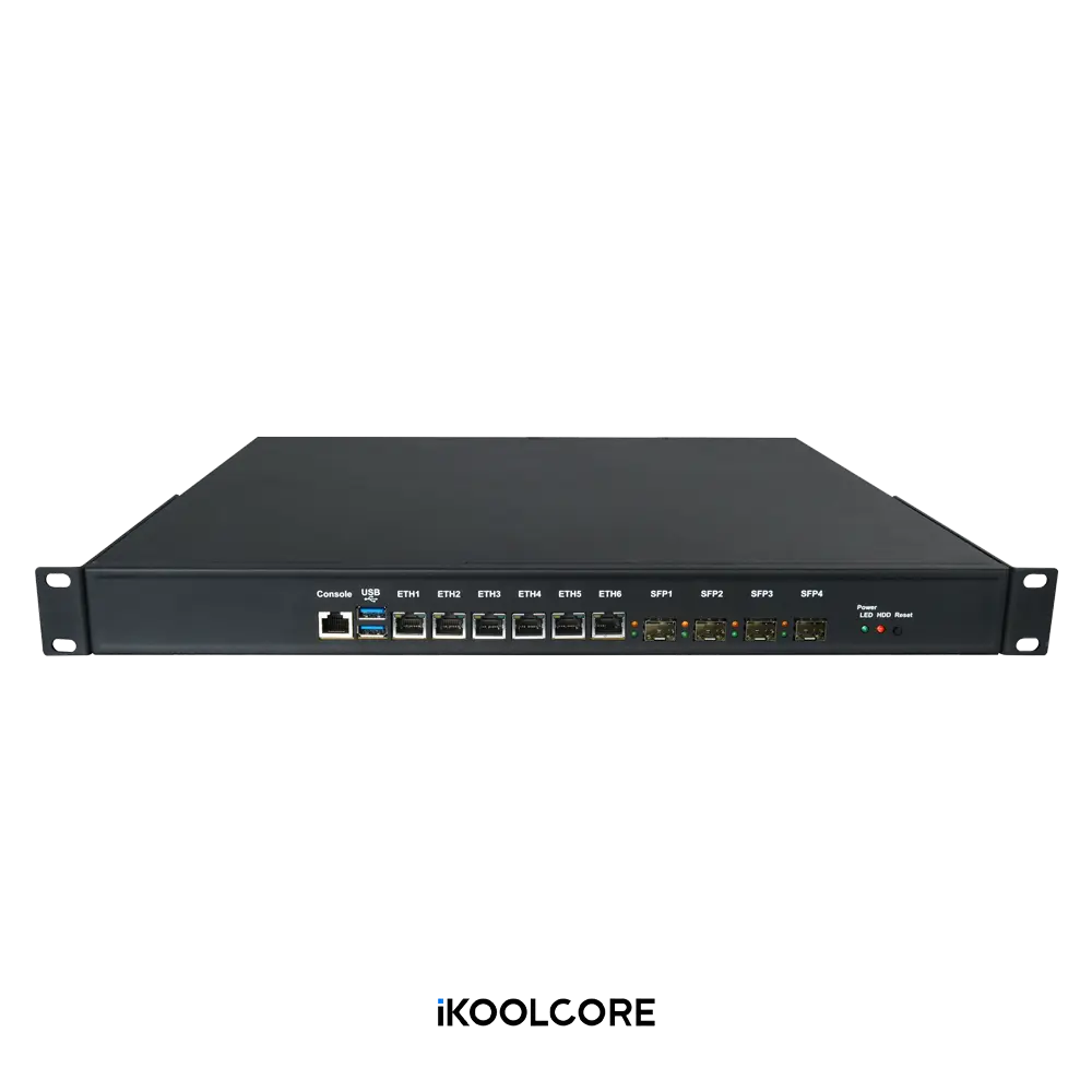 F6410 - 1U Rack-mounted Server Equipped with 6 x 2.5G RJ45 Network Ports and 4 x 10G SFP+ Ports with Intel X710 Chips